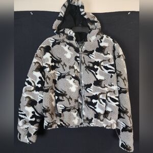 2Blue Camo Fleece Jacket